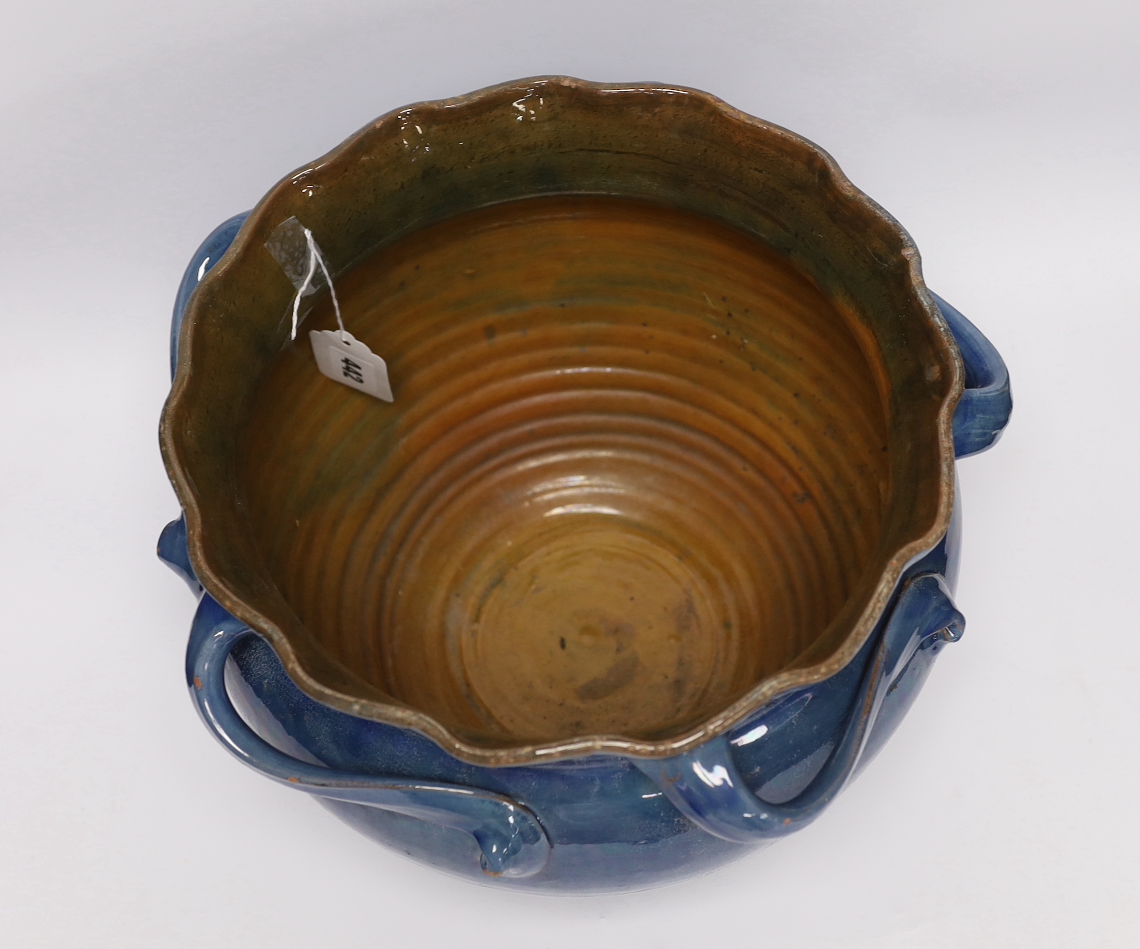 A C.H. Brannam Barum pottery jardinière, 25cm